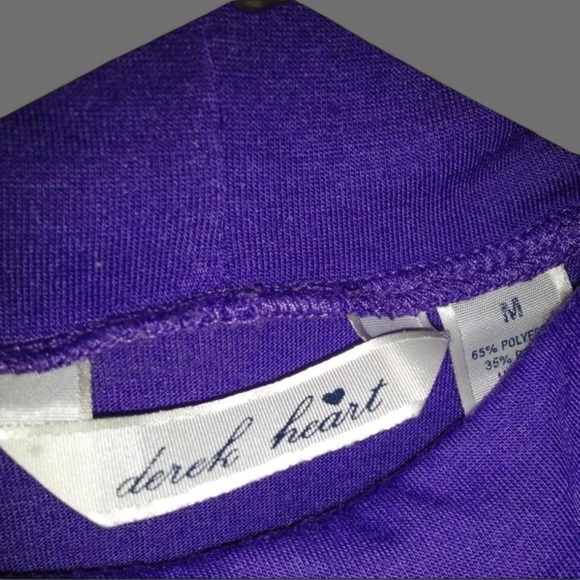 Derek Heart Purple Short Sleeve Turtle Neck Tunic - Picture 4 of 4